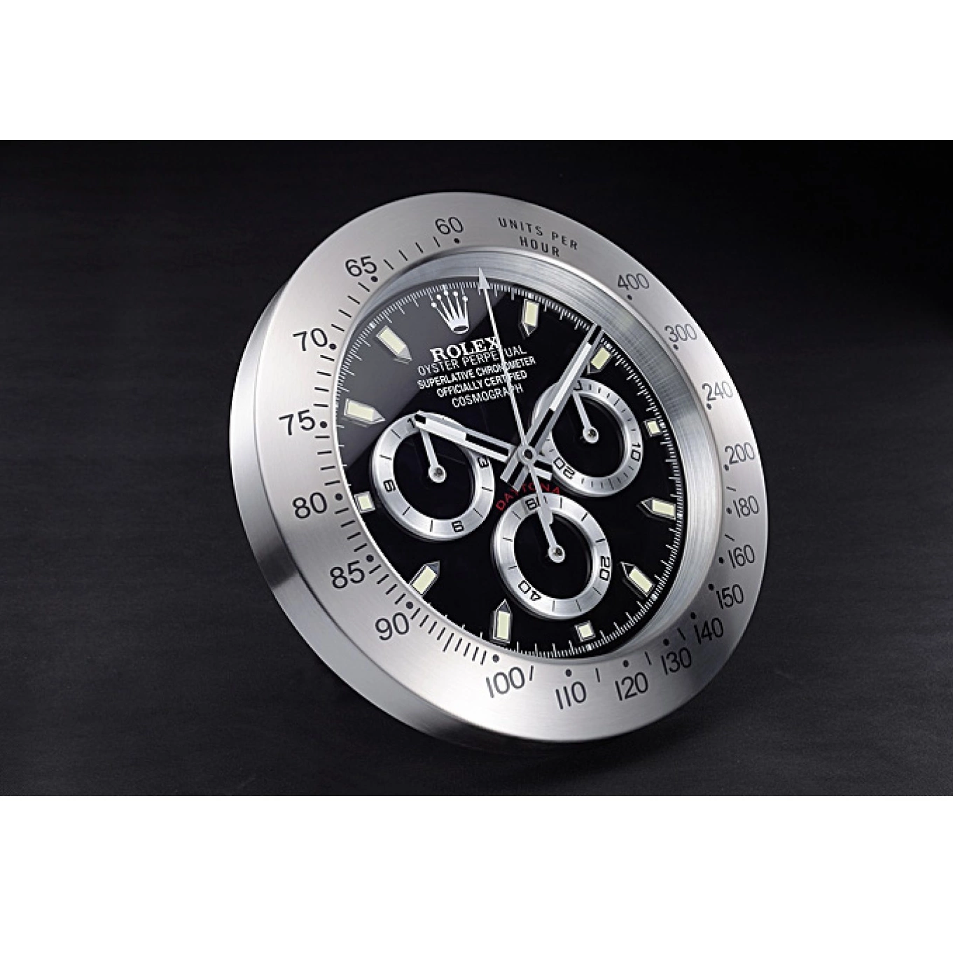 Rolex aaa copy Cosmograph Wall Clock Silver-Black Rolex Daytona 621909 0707